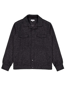 June: Woollen Trucker Jacket - Charcoal
