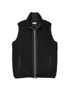 Outerwear: Sherpa Fleece Vest - Black
