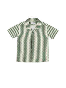 New Releases: Kids Panama Shirt - A-Stripe Olive