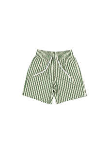 Summer Essentials: Kids Swim Short - A-Stripe Olive