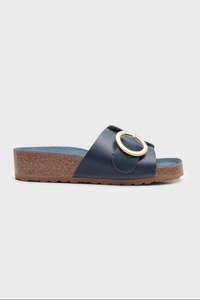 Nice Things Paloma: Bio Wedge Sandal Navy