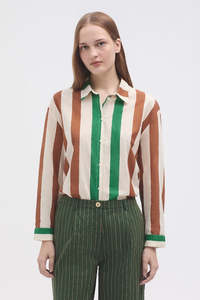 Nice Things Paloma: Multistripe #93 Shirt Ecru