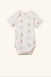 Nature Baby S/S Bodysuit Nature Print