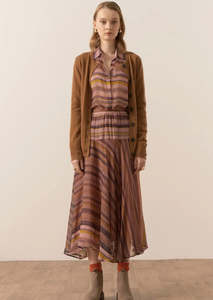 Willow Cashmere Tie Cardigan Toffee