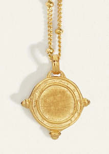 Temple Of The Sun Petra Coin Necklace G/P