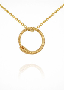 Temple Of The Sun: Serpent Necklace Gold
