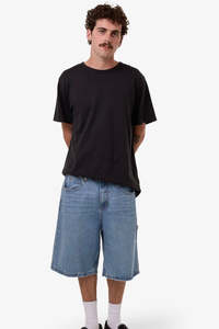 Jeans: Big Slacker Denim Short Dark Dust Blue