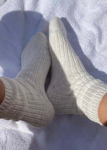 Le Bon Shoppe Cottage Socks White Linen