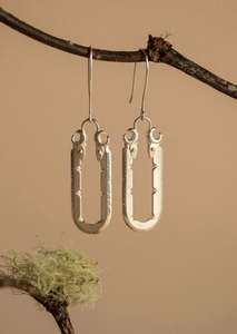 Ngā Kaitiaki Awa Earrings Silver