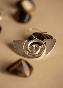Maramataka Large Earrings Silver