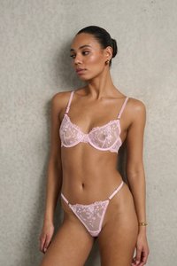 Kat The Label: Nicolette Thong Baby Pink