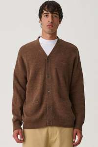 S Double: Knit Script Cardigan Choc