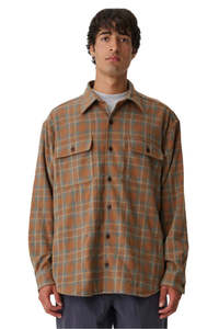 S Double: S/DOUBLE Plaid LS Overshirt Sienna
