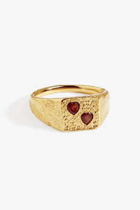 Temple Of The Sun: Venus Signet Ring Gold Vermeil