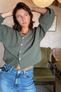 Mira Haze Blouse Forest