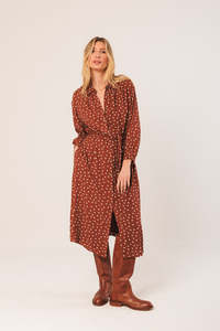 Indi Cold: Oversize Shirt Dress Terracotta