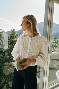 Indi Cold: Ethnic Embroidered Shirt White