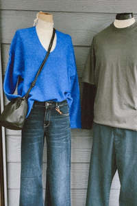 Mos Mosh: Thora V-Neck Knit Blue Lolite