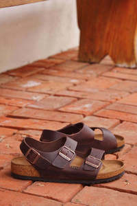 Birkenstock: Milano Oiled Leather Regular Habana