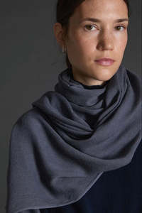 Accessories: Scarf Wool Mix Anthracite