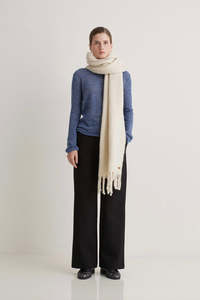 Scarf Fringes Ecru