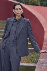 Y E R S E: Blazer Wool Mix Anthracite