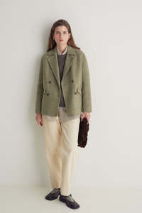 Y E R S E: Coat Short Herring Bone