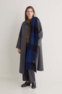 Y E R S E: Yerse Scarf Blue Checks