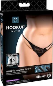 Pipedream Hookup Panties Remote Bowtie Bikini S-L
