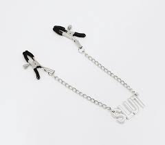Love In Leather "Slut" Nipple Clamps