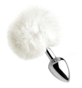 Share Satisfaction Kinki White Bunny Tail Butt Plug