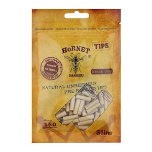 Smoking Accessories: Hornet Natural Paper Filter Unrefined 150 Tip Pre-Rolled