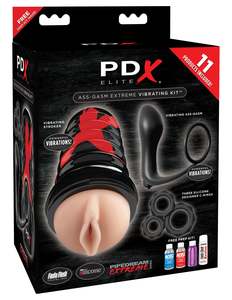 Male Masturbators: PDX Ass-gasm Extreme Vibrating Kit