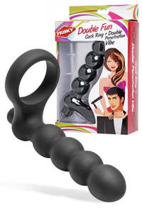 Sale: Frisky Vibrating Double Penetration Cock Ring