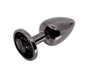 Love In Leather Small Black Metal Plug