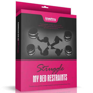 Hand Cuffs: Lovetoy "Struggle" My Bed Restraints
