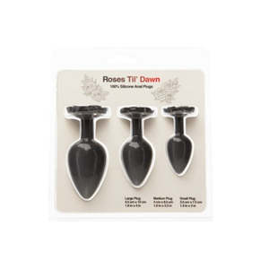 Roses Til’ Dawn – Silicone Anal Plug Kit – Starter Kit - Black