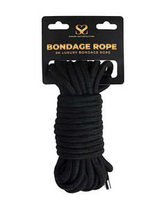 Rope: SHARE SATISFACTION LUXURY BONDAGE ROPE. 5metres - Pink, red or black