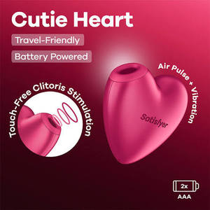Satisfyer: Satisfyer Cutie Heart Air Pulse Vibrator❤ Battery Powered!
