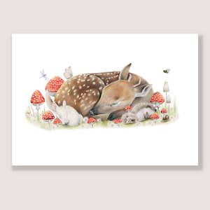 Rabbit Prints: Sleeping Doe Print