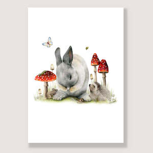 Rabbit Prints: Lean On Me Print