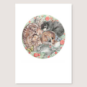 Rabbit Prints: Woodland Dreamers Print