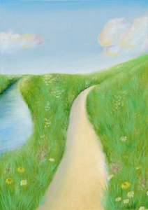 Pastel Originals: 'Green meadow' pastel original