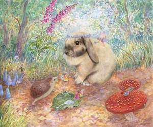 Original Coloured Pencil Art: Original 'The Introduction' Collaboration piece between Olivia Bezett and Josephine Davis