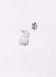 Mini one-off original 'Bunny and Butterfly 2'
