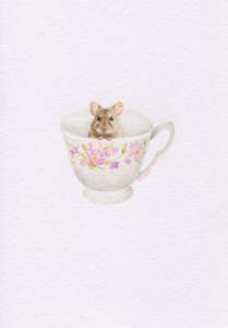 Mini one-off original 'Mouse in a Teacup'