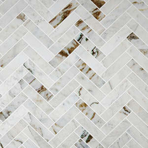 Quantum: Stoneage Mosaic - Herringbone Bazzila Polished | Sheet