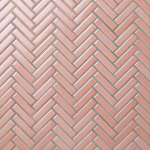 Quantum: Artisan Mosaics Blush Herringbone 306 × 299 mm | Sheet