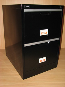 2 Drawer Filing Cabinet Black