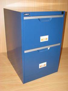 2 Drawer Filing Cabinet Blue